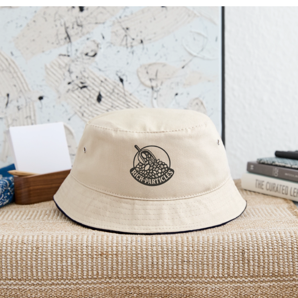 "Rich Particles" Fischerhut - Natur/Navy