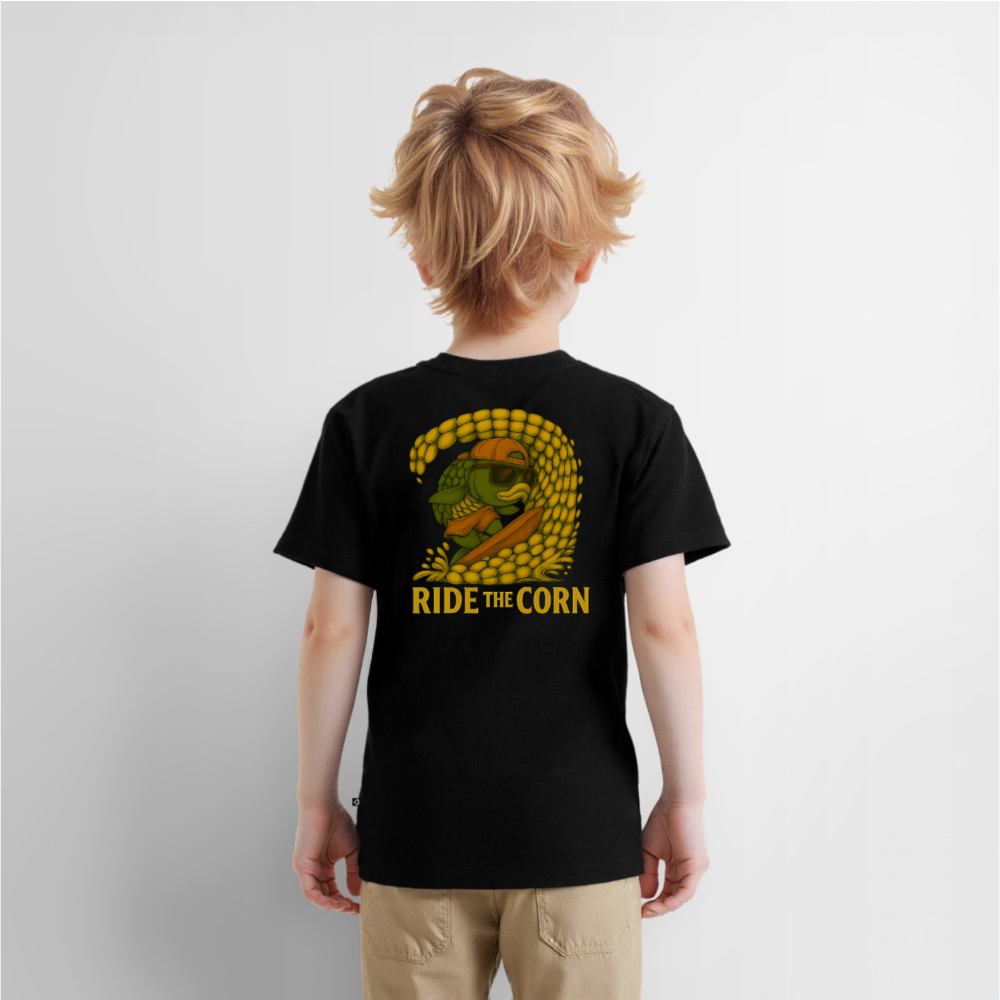 "Particle Surfer" Kinder T-Shirt - Schwarz