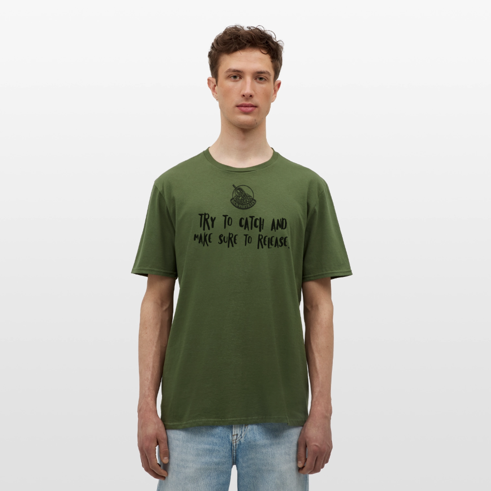 "Catch & Release" T-Shirt - Militärgrün