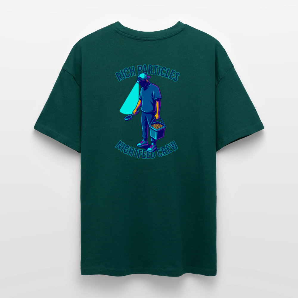 "Nightfeed Crew" Oversized Shirt - hunter green