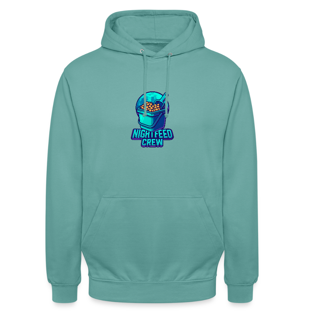 "Nightfeed Crew" Hoodie - Pastelltürkis