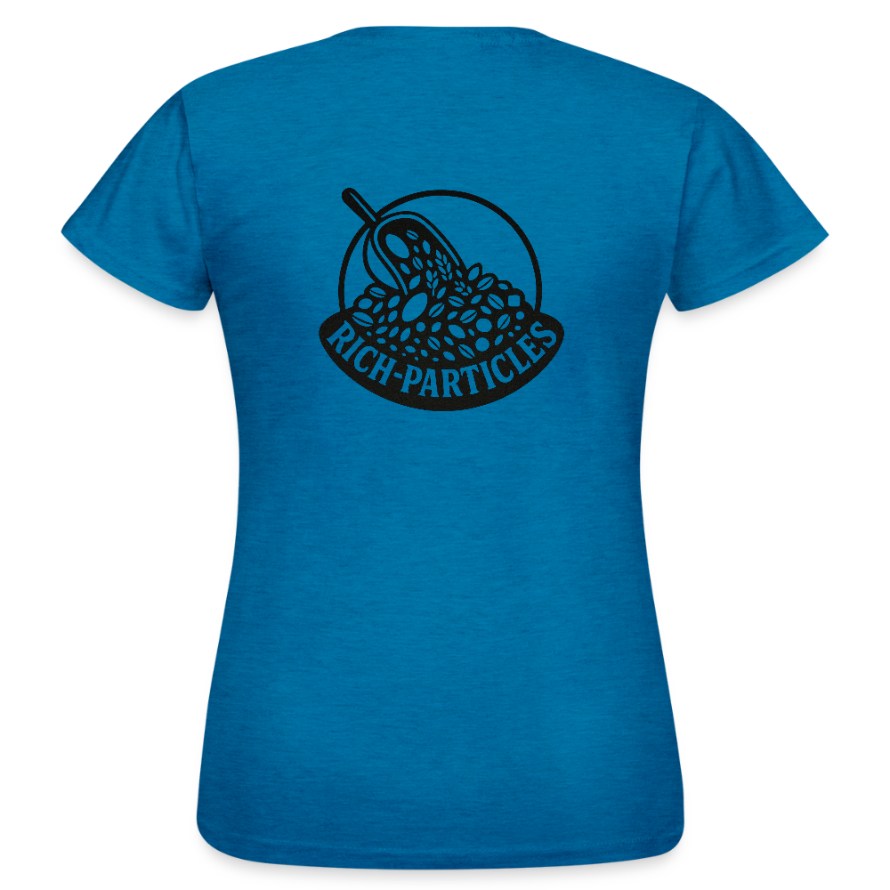 "Rich Particles" Frauen Shirt - Antikblaues Saphir meliert