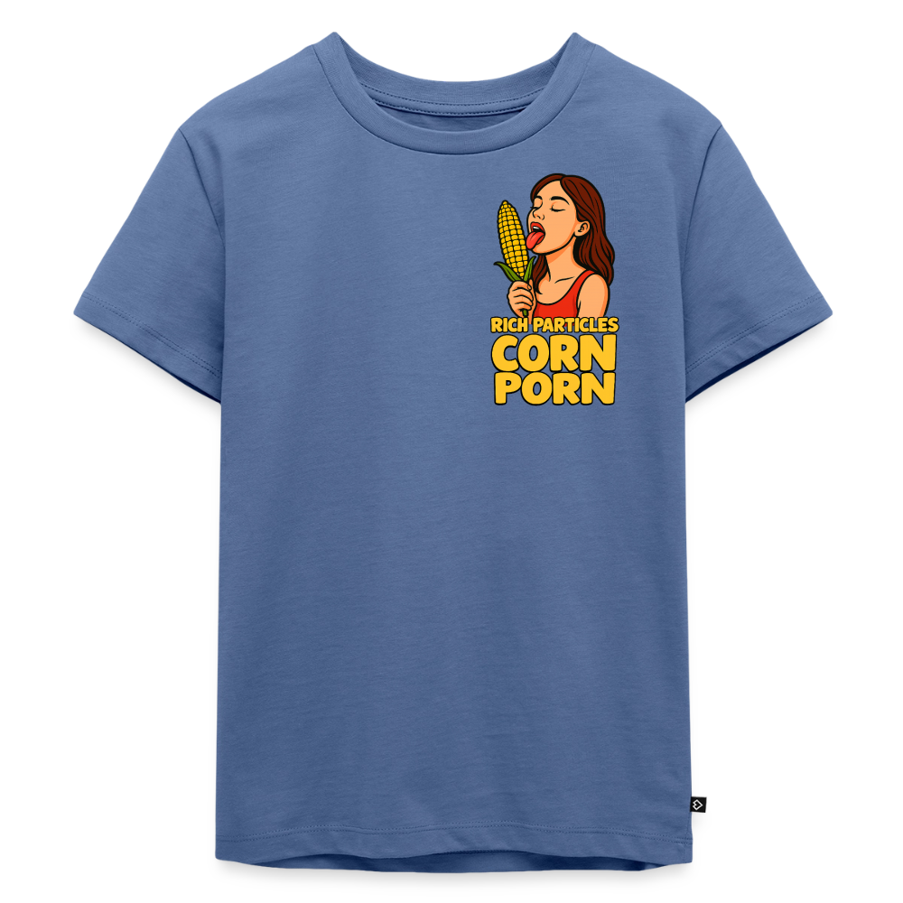 "CORN PORN" Kinder T-Shirt - Taubenblau