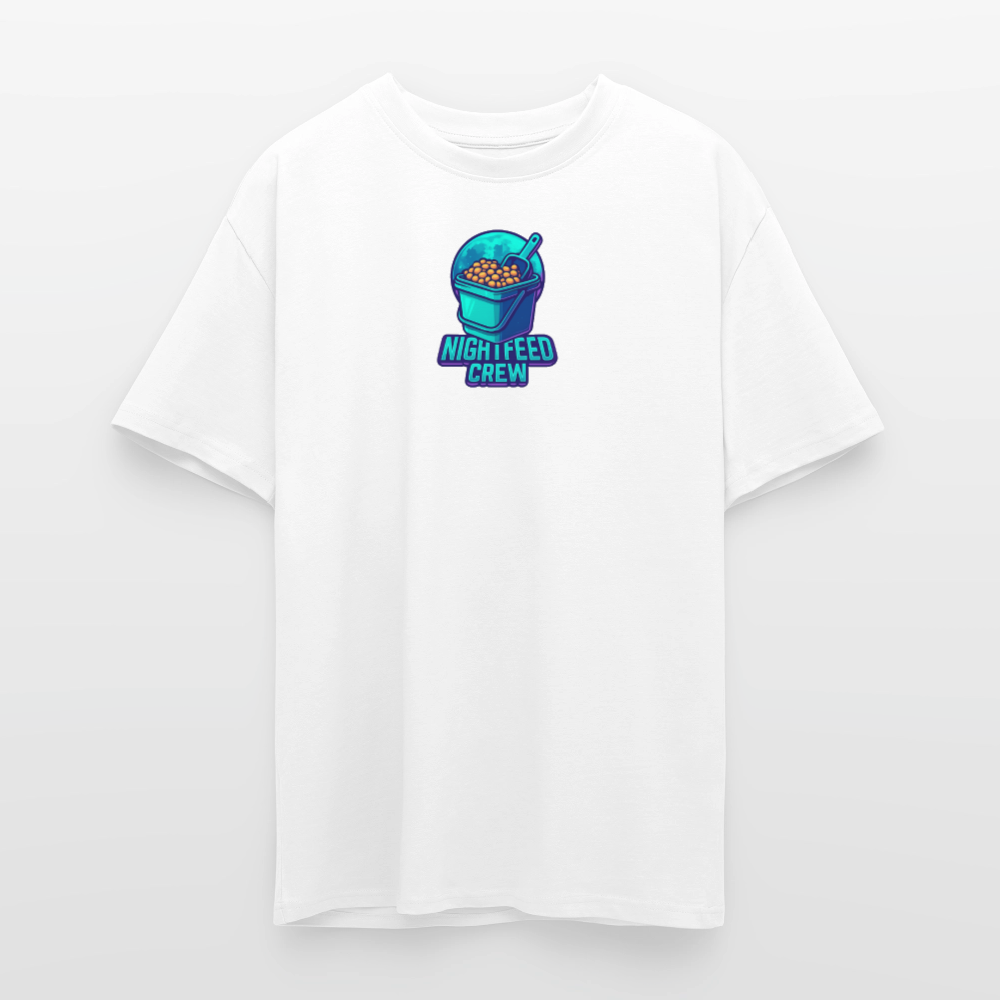 "Nightfeed Crew" Oversized Shirt - white